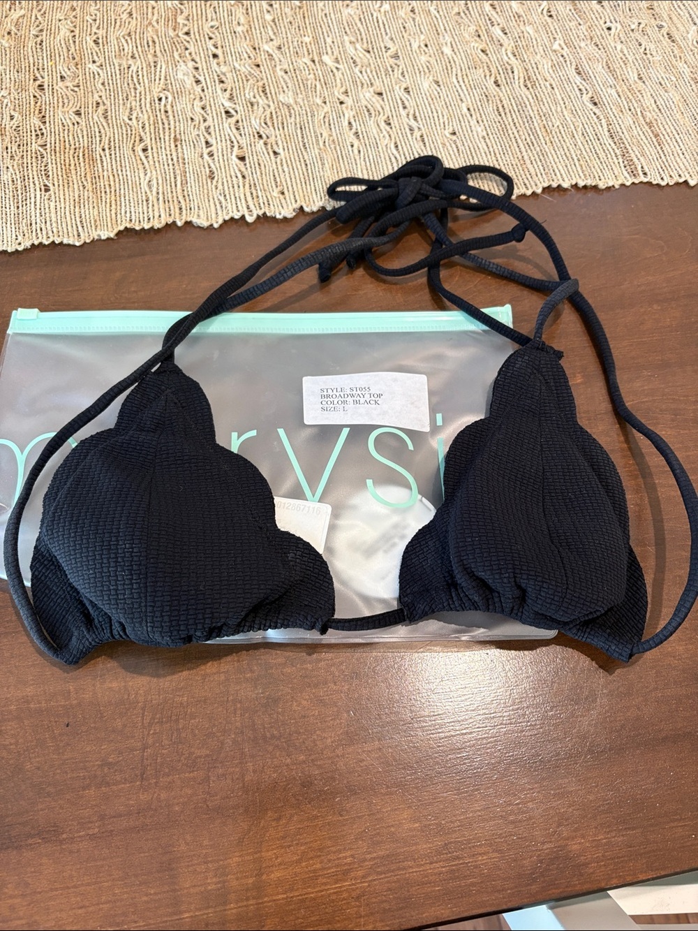 Marysia broadway Black Scalloped Triangle Bikini Top - Women's